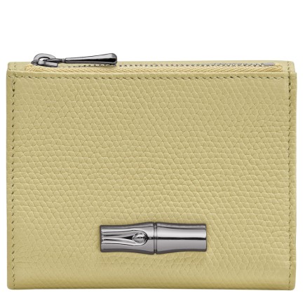 LONGCHAMP LE ROSEAU PORTEFEUILLE COMPACT PISTACHE