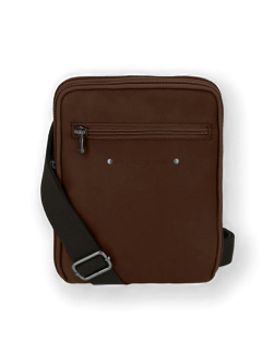 SACOCHE ORGANISÉE DAMASÈNE BAROUDEUR COGNAC FOURÉS