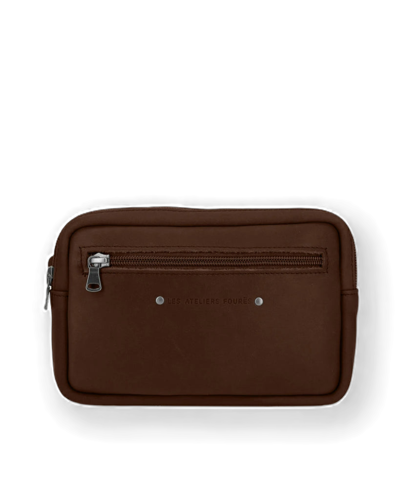 POCHETTE SIMPLE ZIP PONOS BAROUDEUR COGNAC FOURÉS POCHETTE SIMPLE ZIP PONOS BAROUDEUR COGNAC FOURÉS