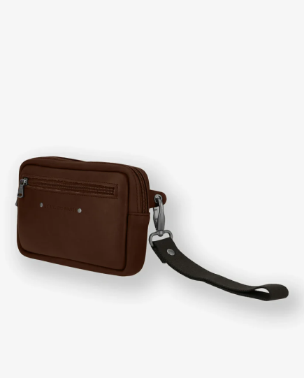 POCHETTE SIMPLE ZIP PONOS BAROUDEUR COGNAC FOURÉS