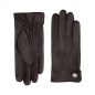 GANTS TACTILES CUIR PRESTIGE HOMME BRUN DOUBLURE EN SOIE GLOVE STORY