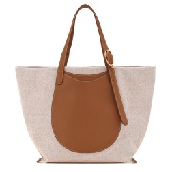 LONGCHAMP COMPLICE TOILE SAC CABAS CARAMEL