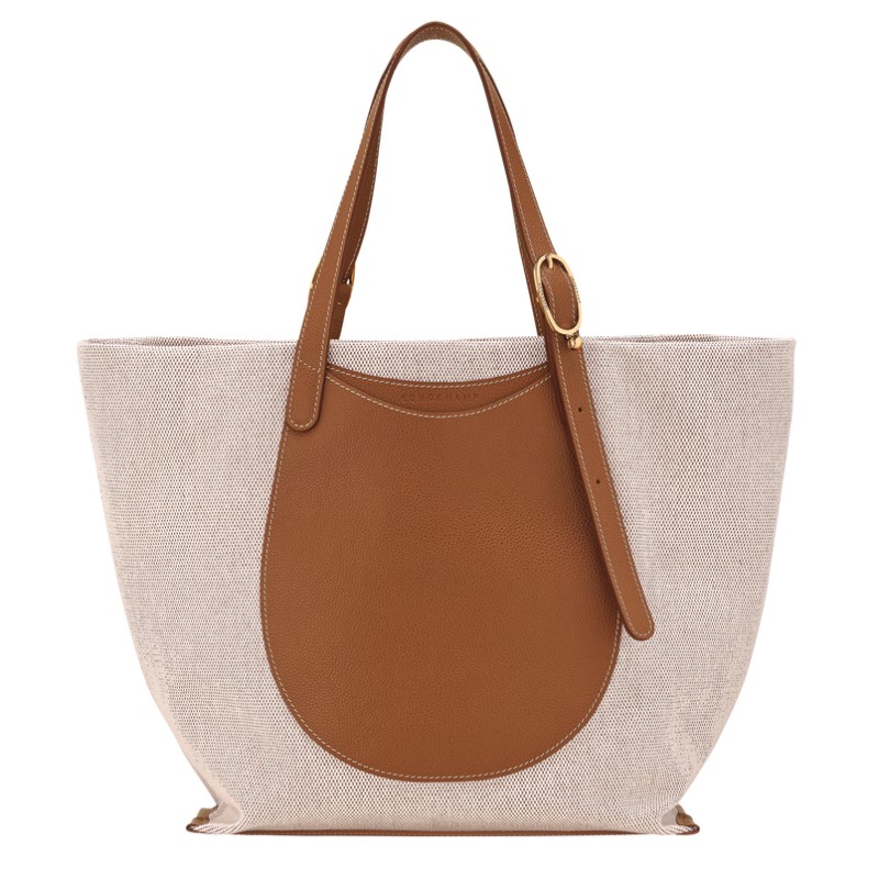 LONGCHAMP COMPLICE TOILE SAC CABAS CARAMEL