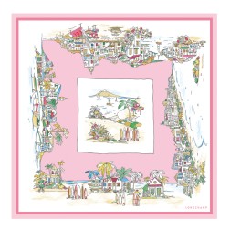 CARRÉ DE SOIE 70CM LONGCHAMP VIVEMENT L'ÉTÉ BALLERINE