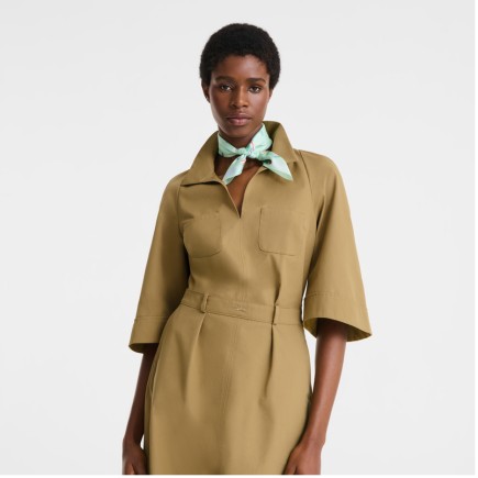 CARRÉ DE SOIE 50CM LONGCHAMP EN ATTENDANT LA VAGUE MENTHE