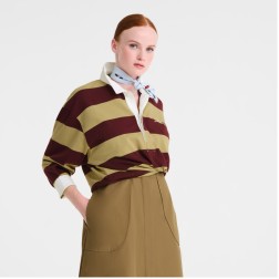 CARRÉ DE SOIE 50CM LONGCHAMP EN ATTENDANT LA VAGUE CIEL