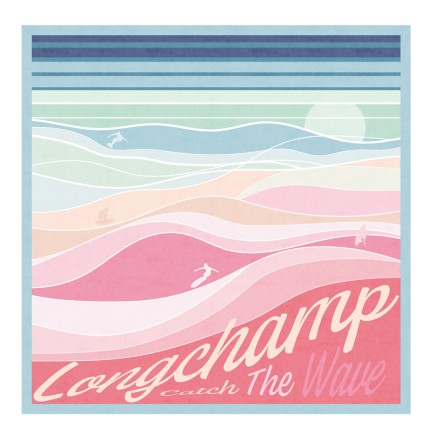 CARRÉ DE SOIE 50CM LONGCHAMP EN PLEINE VAGUE RAINBOW