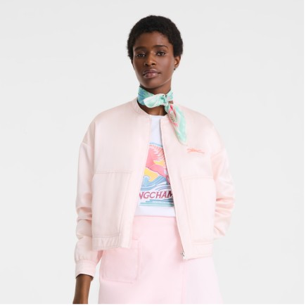 CARRÉ DE SOIE 90CM LONGCHAMP PARISIAN SURF CLUB CREVETTE