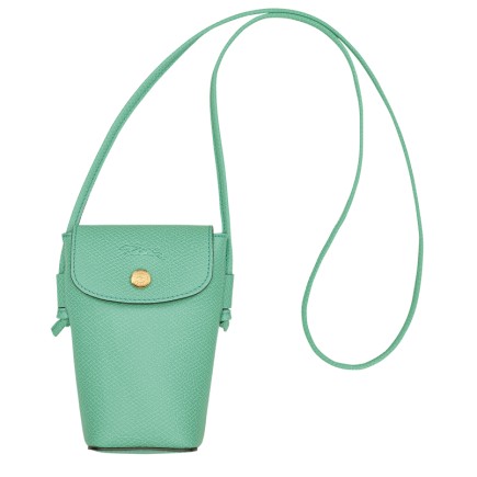 LONGCHAMP ÉPURE POCHETTE TÉLÉPHONE AVEC CORDON MENTHE