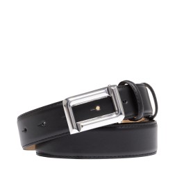 CEINTURE MIXTE ANGÉLE DE LANCEL NOIR/NICKEL