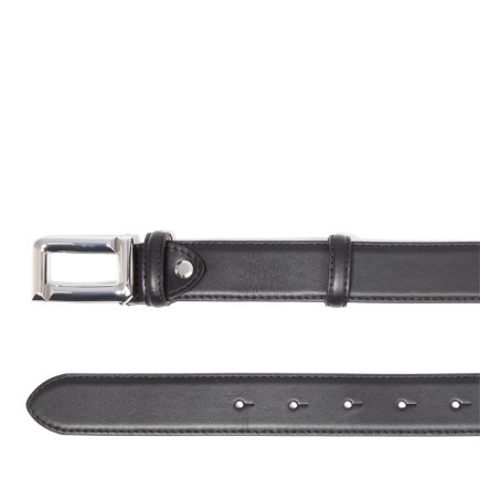 CEINTURE MIXTE ANGÉLE DE LANCEL NOIR/NICKEL