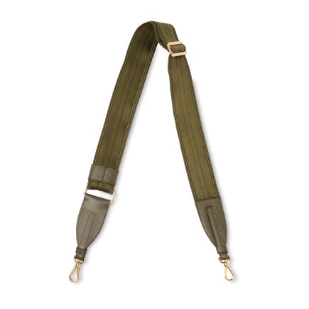 BCBG DE LANCEL BANDOULIÈRE RÉGLABLE KAKI FONCÉ