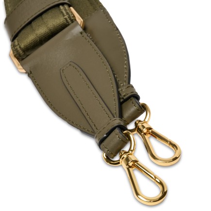 BCBG DE LANCEL BANDOULIÈRE RÉGLABLE KAKI FONCÉ