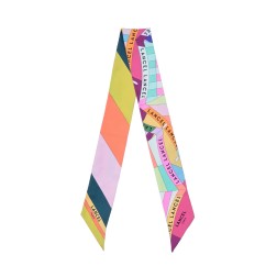 BANDEAU DE SOIE MOTIF PARASOL MULTICOLORE LANCEL
