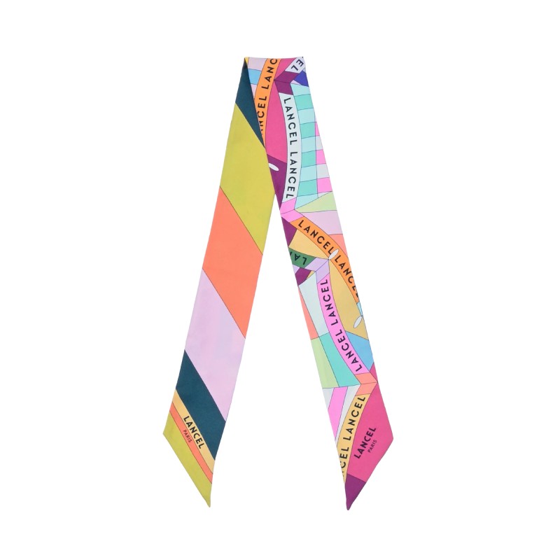 BANDEAU DE SOIE MOTIF PARASOL MULTICOLORE LANCEL