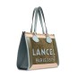 SAC CABAS ZIPPÉ L LANCEL TOTE MULTI KAKI FONCÉ