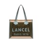 SAC CABAS ZIPPÉ L LANCEL TOTE MULTI KAKI FONCÉ