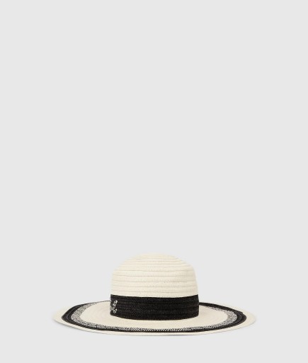 CHAPEAU DE SOLEIL K/SIGNATURE M/L BLANC/NOIR KL