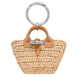 LONGCHAMP LE ROSEAU RAPHIA PORTE-CLÉS VÉGÉTAL