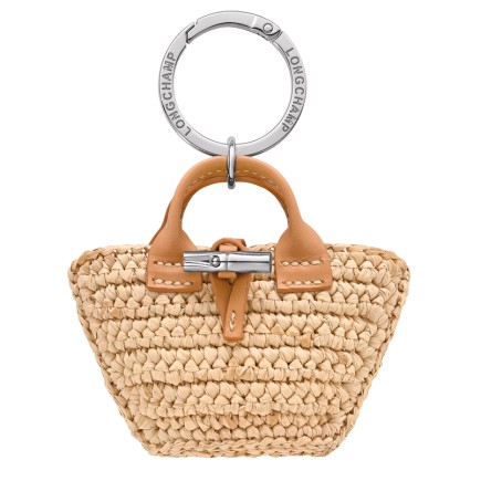 LONGCHAMP LE ROSEAU RAPHIA PORTE-CLÉS VÉGÉTAL