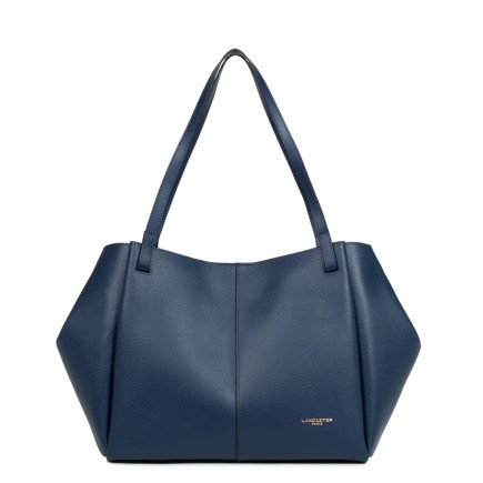 TRÉS GRAND SAC CABAS ÉPAULE SIERRA HAUS BLEU FONCÉ LANCASTER