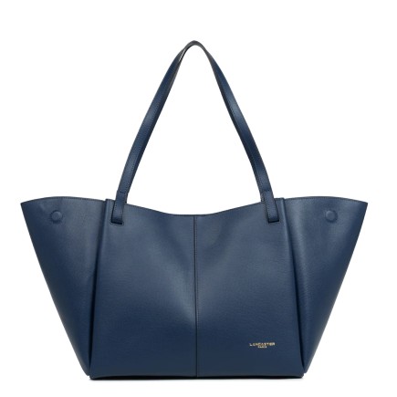 TRÉS GRAND SAC CABAS ÉPAULE SIERRA HAUS BLEU FONCÉ LANCASTER