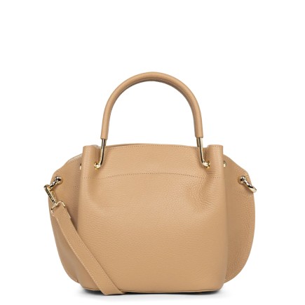 SAC À MAIN DOUBLE FOULONNÉ NATUREL IN BEIGE LANCASTER