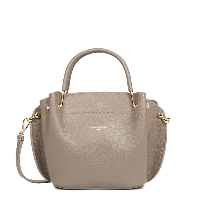 SAC À MAIN DOUBLE FOULONNÉ GALET IN OR LANCASTER