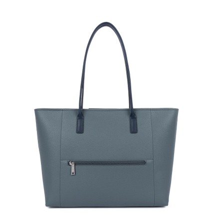 SAC CABAS ÉPAULE MAYA DOUBLE KBA BLEU GIVRÉ LANCASTER