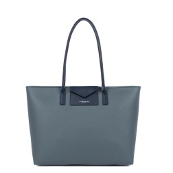 SAC CABAS ÉPAULE MAYA DOUBLE KBA BLEU GIVRÉ LANCASTER