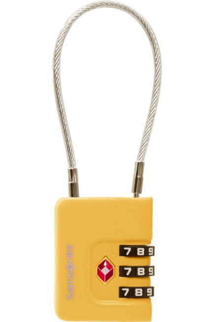 CADENAS À CABLE TA RÉVOLUTION JAUNE SAMSONITE