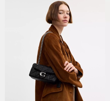 SAC ÉPAULE MATELASSÉ TABBY 20 NOIR/ARGENTÉ COACH