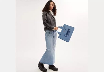 CABAS CARGO BLEU ARDOISE COACH