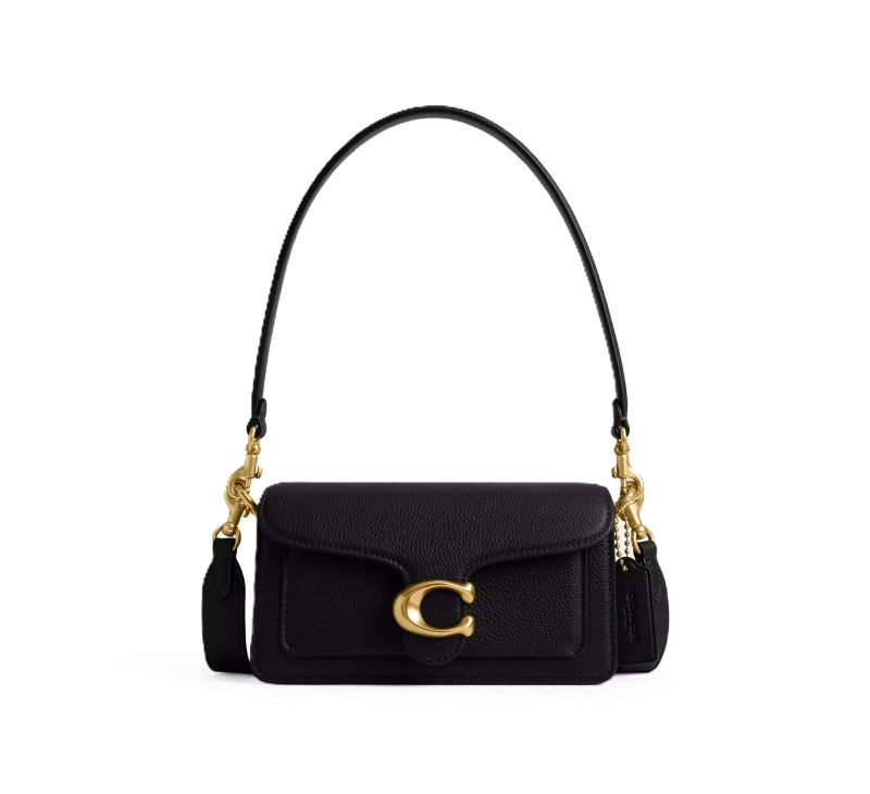 SAC ÉPAULE TABBY 20 NOIR/LAITON COACH