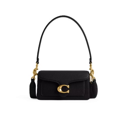 SAC ÉPAULE TABBY 20 NOIR/LAITON COACH