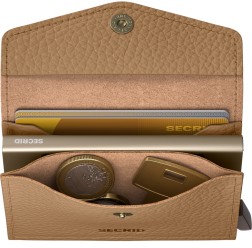 ENVELOPPE WALLET PEBBLE SECRID CAPPUCCINO