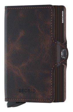 PORTE CARTES TWINWALLET VINTAGE CHOCOLAT SECRID