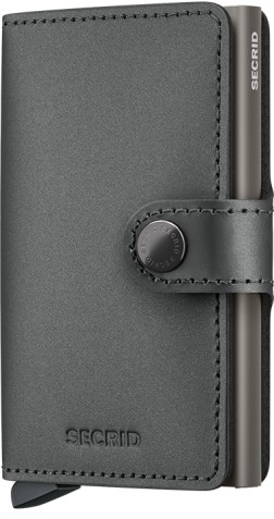 PORTE CARTES MINIWALLET MATTE SATIN STEEL SECRID