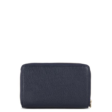 PORTEFEUILLE ZIPPÉ DUNE BLEU FONCÉ LANCASTER