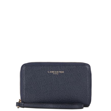 PORTEFEUILLE ZIPPÉ DUNE BLEU FONCÉ LANCASTER