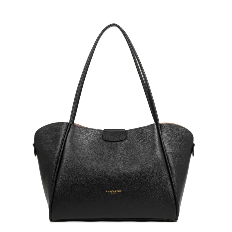 TRÉS GRAND SAC CABAS ÉPAULE IDA DOUBLE NOIR IN NUDE LANCASTER TRÉS GRAND SAC CABAS ÉPAULE IDA DOUBLE NOIR IN NUDE LANCASTER