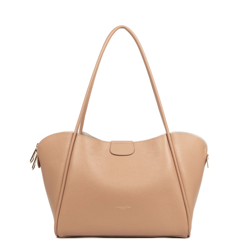TRÉS GRAND SAC CABAS ÉPAULE IDA DOUBLE NATUREL IN BEIGE LANCASTER TRÉS GRAND SAC CABAS ÉPAULE IDA DOUBLE NATUREL IN BEIGE LANCASTER