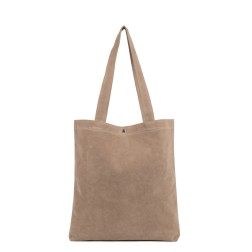 SAC CABAS ÉPAULE SUÉDINE KBA BEIGE FONCÉ LANCASTER