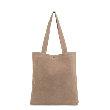 SAC CABAS ÉPAULE SUÉDINE KBA BEIGE FONCÉ LANCASTER
