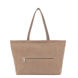 GRAND SAC CABAS ÉPAULE SUÉDINE KBA BEIGE FONCÉ LANCASTER