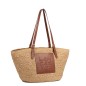 GRAND SAC CABAS ÉPAULE LE PANIER COGNAC LANCASTER