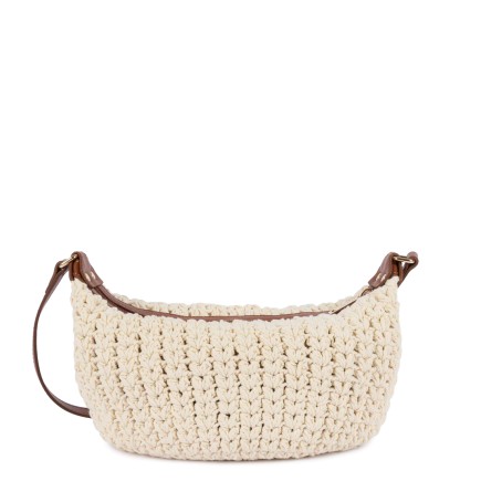 PETIT SAC BESACE TRESSÉ COTON CAMEL LANCASTER