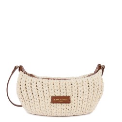 PETIT SAC BESACE TRESSÉ COTON CAMEL LANCASTER