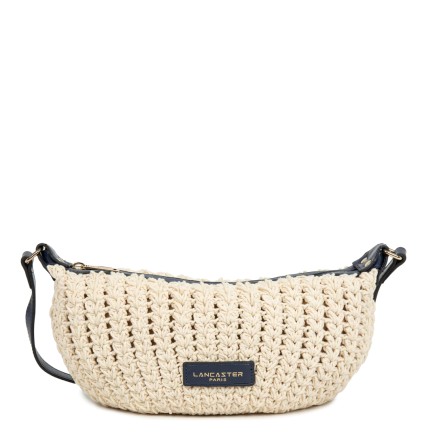PETIT SAC BESACE TRESSÉ COTON BLEU LANCASTER