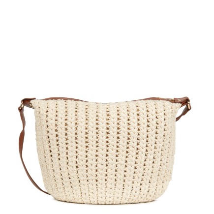 SAC BESACE TRESSÉ COTON CAMEL LANCASTER
